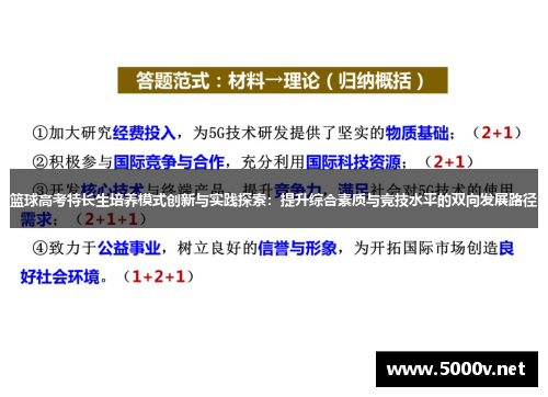 篮球高考特长生培养模式创新与实践探索：提升综合素质与竞技水平的双向发展路径